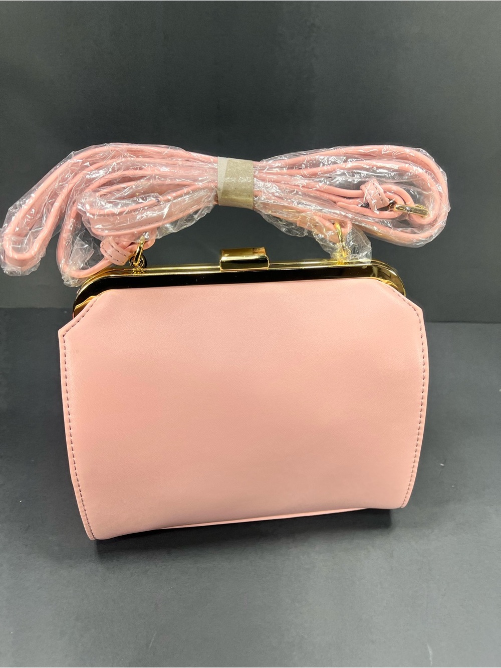 Classic Pink Crossbody Clutch closure Handbag Vintage Y2K New